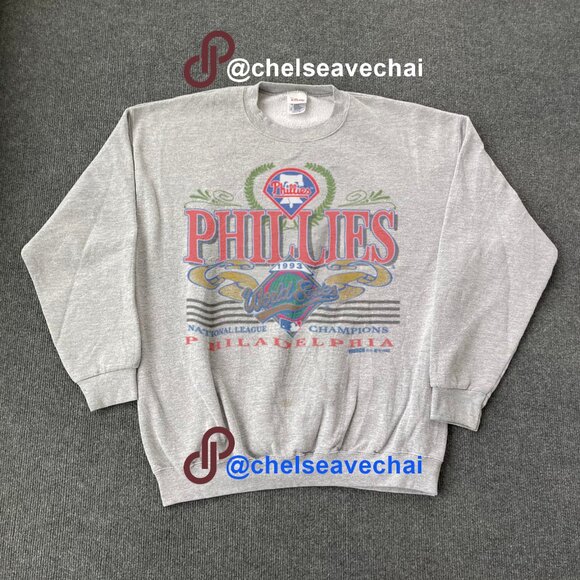 Vintage Philadelphia Phillies 1993 World Series Champions Sweatshirt MLB Shirt - Picture 1 of 2